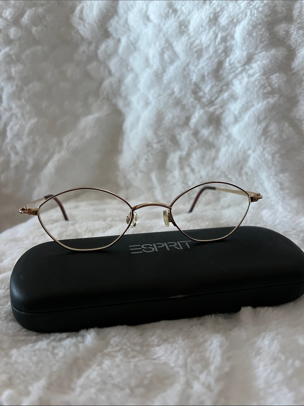 Esprit Gold Round Metal Glasses with Thin Frame